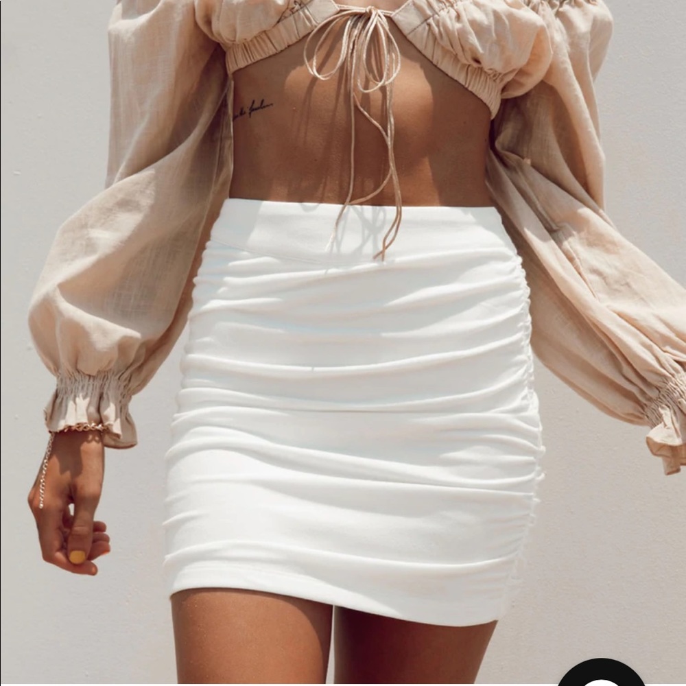 Benji White Mini Skirt